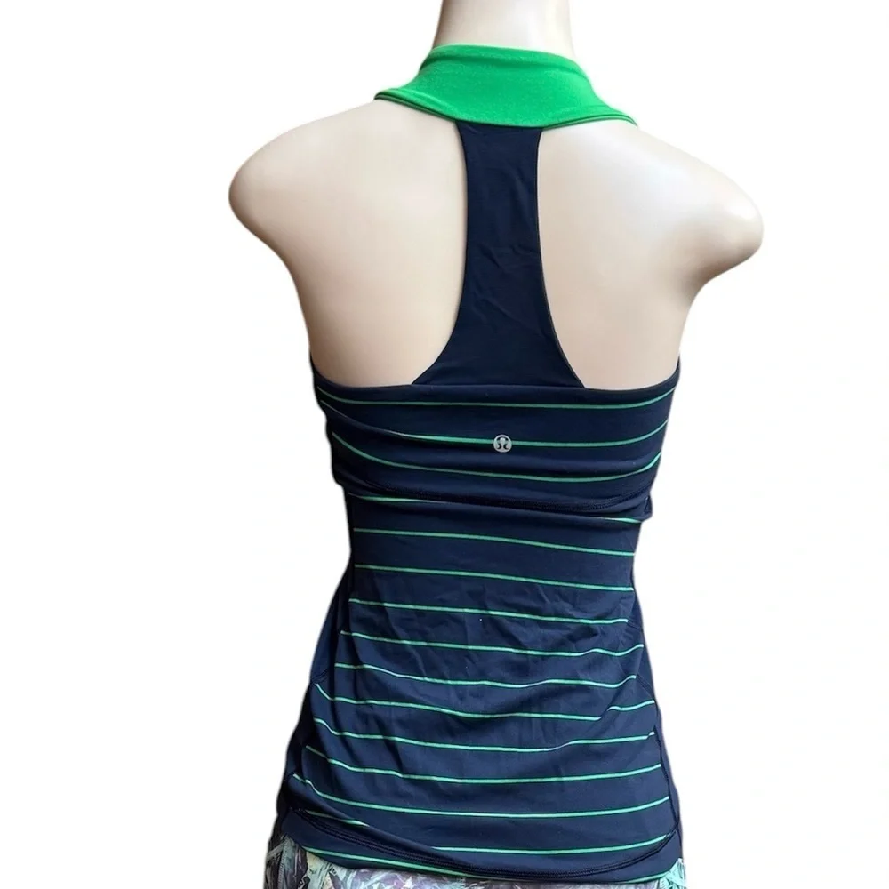 Lululemon Athletica. Fitted Green and Blue Tank Top
